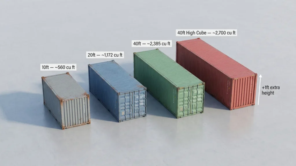 Shipping Container Sizes and Types